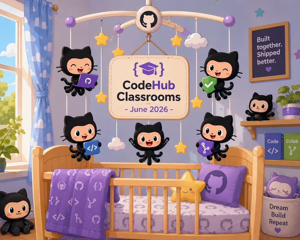 CodeHub Classroom dashboard showing courses, sections, and assignments for a school term